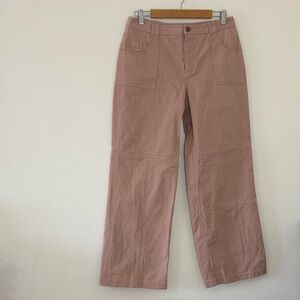 LPA Blush Pink Utility Wide Leg Pants Cotton High Rise Patch Pocket Revolve S